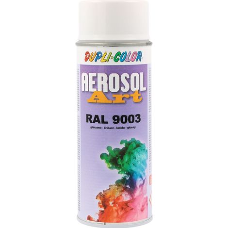 DUPLI-COLOR - Peinture spray ART RAL 9003 Brillant - 741418 - Ce produit de marque DUPLI COLOR est neuf.