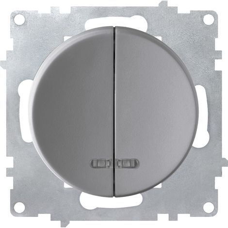 Interrupteur OneKeyElectro double simple allumage LED, 1 voie, gris (1/3)