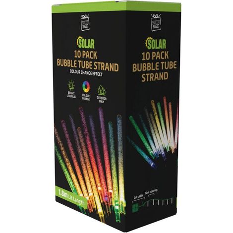 Tubes à bulles LED solaires multicolores (lot de 10) (1/5)