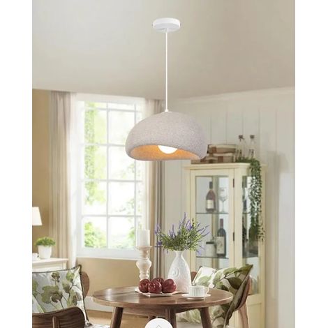 Modern Lampe Suspension Industriel 30cm Lustre Ciment Vintage E27 Luminaire Plafonnier Ajustable pour Salon Chambre (1/5)