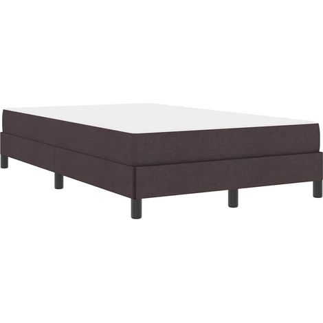 Lit double,Lit adulte,Lit à ressorts Autre Marron foncé 120 x 190 cm tissu (1/5)