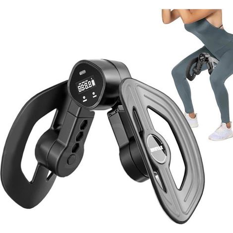 Appareil de Musculation Cuisse Femme - Entraîneur Jambes à 4 Niveaux de Résistance Réglable - Système Ressort Sport Maison-Noir (1/5)