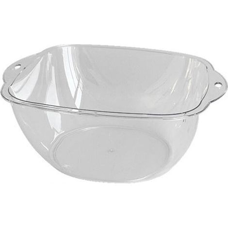 Bassine de Salle de Bain Transparente Plastique - Modèle STYLEX Pro - Résine PET Renforcée, Multifonction, Portable (1/5)