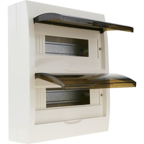 BeMatik - Quadro di distribuzione elettrica di 24 moduli 17,5 mm scatola plastica ABS per superficie SPN IP40