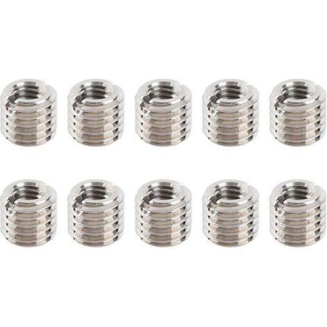 10 Pièces Insérer L'écrou Réducteur de Réparation M6 X 1.0 Femelle et M10 X 1.5 Outil D'extension de Filetage Mâle Accessoire de Fixation (1/4)