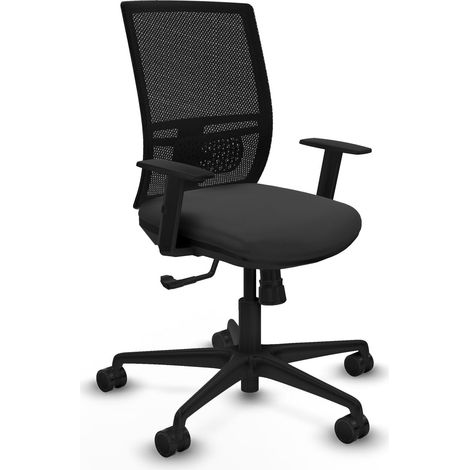 Chaise de bureau piqueras y crespo Yunquera noir mousse ergonomique (1/2)