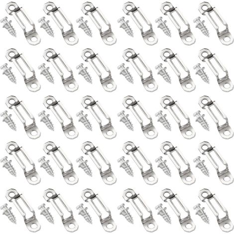 Fijaciones invisibles para muebles, 30 unidades, - Plata Acceso directo