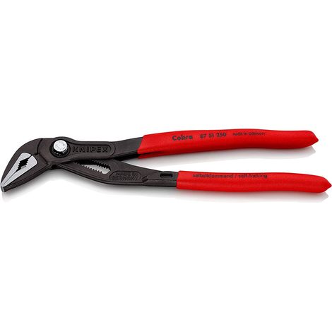Knipex – Pince multiprise tête extra mince – Accès facile dans les espaces exigus – Réglage d'une main – Capacité d'ouverture 34 mm – Acier au chrome vanadium