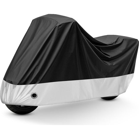 1 housse pour moto, imperméable, en tissu Oxford, avec œillets pour cadenas, protection pluie/poussière/UV/neige (1/5)