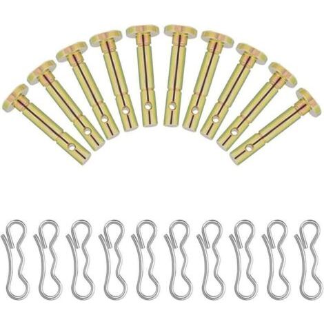 10 Pièces Goupilles de Cisaillement, Goupilles Fendues de Remplacement, Shear Pin de Remplacement, pour Les Pièces de Rechange, Le Remplacement de la Souffleuse à Neige