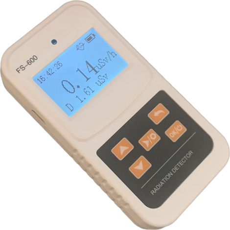 Détecteur de rayonnement nucléaire haute sensibilité, 2 modes d'alimentation, double alarme, compteur Geiger portable pour l'industrie, blanc (1/5)