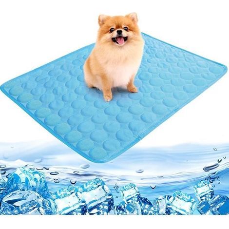 (Bleu)Tapis de Refroidissement - Animaux de Compagnie - Bleu - 50x40cm - Coton Respirant - Multi-usage (1/4)