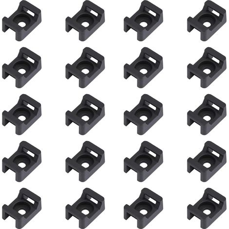 Attache De Cable - Support De Base En Forme De Selle - 23 Mm X 16 Mm - Pour Câbles Réseau Alimentation Fibre Optique - 100 Pièces