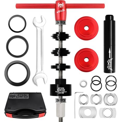 Ratstone Kit Inférieur De Vélo,Outil De Presse Pour Direction Vélo,Extracteur Roulement Velo,Outil De Pressage Professionnel Pour Bb73 Bb86 Bb30 Bb91 Bb92 Pf30 (1/5)