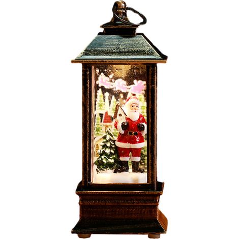Lanterne De Noël Boule À Neige Éclairée - LED Chaude - Fonctionne Sur Piles - Pour Décoration Intérieure - 1 Pièce (1/5)