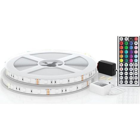 Bande LED - RGB 5050 - 10 M - Télécommande Incluse - 20 Couleurs - 4 Modes Dynamiques (1/4)