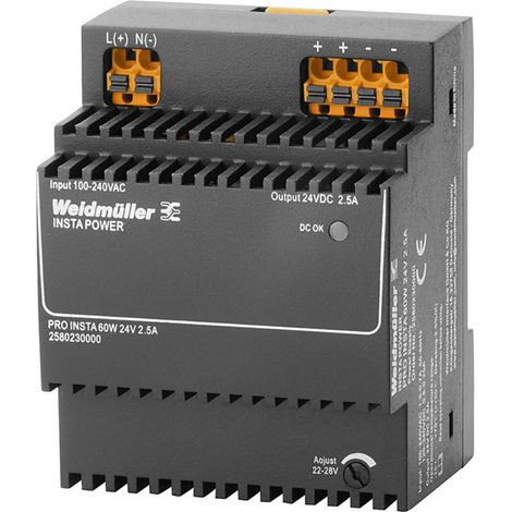 Weidmüller 2580230000 Alimentation à découpage 24 V/DC 2.5 A 60 W Contenu 1 pc(s) (1/3)