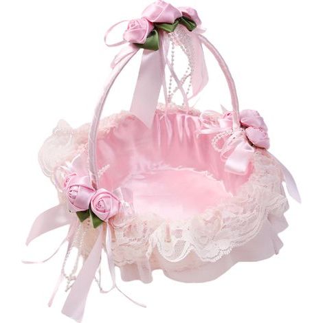 Panier En Osier Tressé À Main Pour Enfants, Corbeille À Pétales De Fleurs Bleues Pour Mariage Et Cérémonie - (1/5)