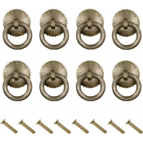 BEBUSINGOTO Tirador para muebles, 8 piezas, pomos para puerta de cocina, tiradores antiguos, tiradores de cajón vintage con tornillos, pomo para muebles para decoración retro, armarios, tirador de pom (1/5)