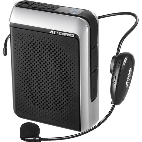 30W Amplificateur Vocal Sans Fil 2.4G, Système de Sonorisation (4000 mAh) Haut-parleur Bluetooth avec Microphone Casque Sans Fil pour Enseignants, Entraîneurs, Guides Touristiques, Salles de Classe (1/5)