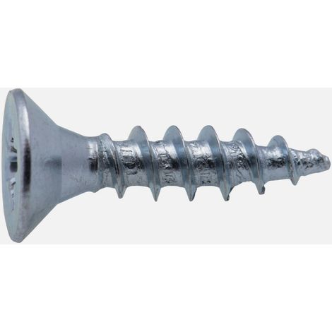 Vis à bois tête fraisée PZ zinguée Viswood filet total 3,5x20 mm (x30 vis)