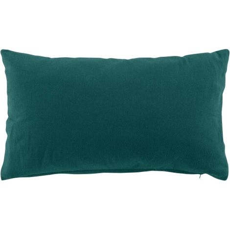 Coussin dehoussable 30 x 50 cm coton/polyester recycle grs twily Emeraude (1/4)