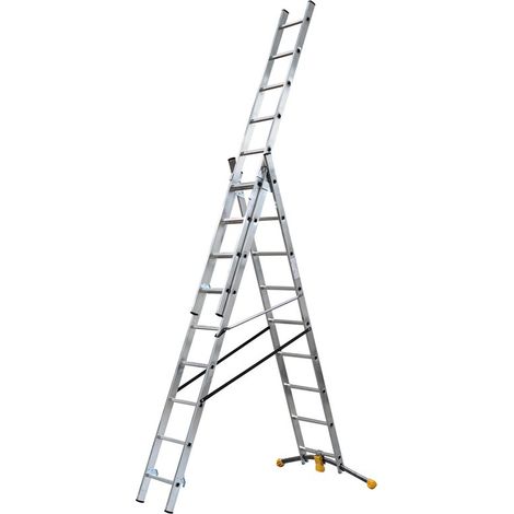 Escalera combinada HAILO 1422-801 3 tramos con estabilizador (3X9)
