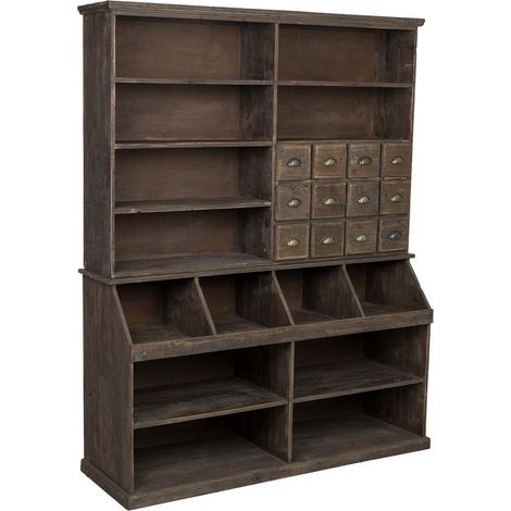 Estanteria de madera marrón 148x46x183h cm (1/5)