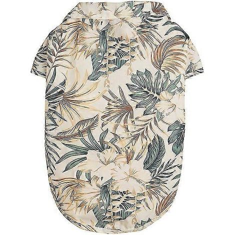 Nueva ropa de verano para perros y mascotas, camisas de playa con estampado de hojas estilo hawaiano para cachorros, gatos pequeños y grandes, perros y chihuahuas. Disfraz para mascotas, ropa para mas (1/5)