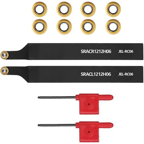 Porte-outils de tour 1/2 pouce SRACR/L1212H06, porte-outils pour tournage et profilage, 2 porte-outils, 10 RCMT0602 (1/5)