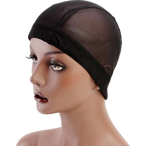 bonnet En Mesh Dome Cap Noire Pour La Fabrication De Perruques Filets Cheveux Extensibles Avec Une Large Bande Lastique 5 Pcs/lot (1/5)