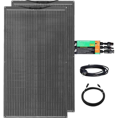 Système de panneaux solaires, haute efficacité, design durable, 220V 400W (1/2)