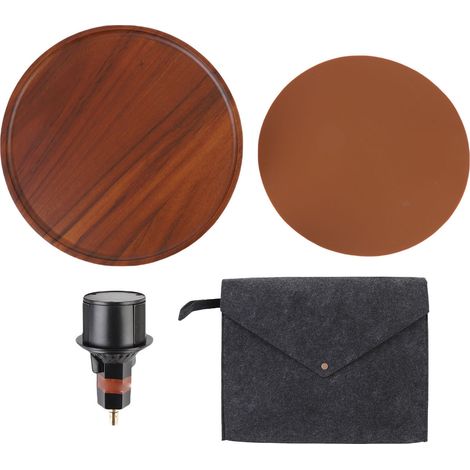 Plateau porte-gobelet de voiture rotatif à 360 °, avec coussin en Silicone, Table alimentaire en bois pour la plupart des supports, sièges de passager avant et arrière. (1/5)