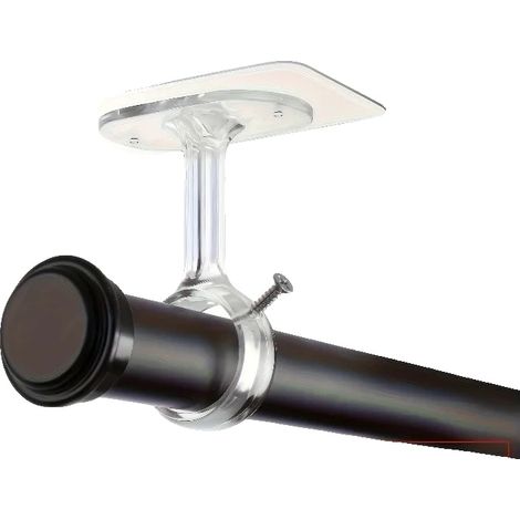 Soportes para barras de cortina de techo, ajustables, resistentes, 2 piezas, transparentes (1/2)