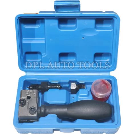 Herramienta de doble abocardado, compatible con tubos de 3/16 de pulgada, diseño compacto, funciona con acero y cobre, matriz desmontable, requiere llaves de 10 mm y 17 mm. (1/5)