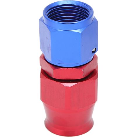 Raccord de durite pivotant AN8 en alliage alu adaptateur pour refroidissement huile vers tuyau auto rouge et bleu 1 pièce (1/5)