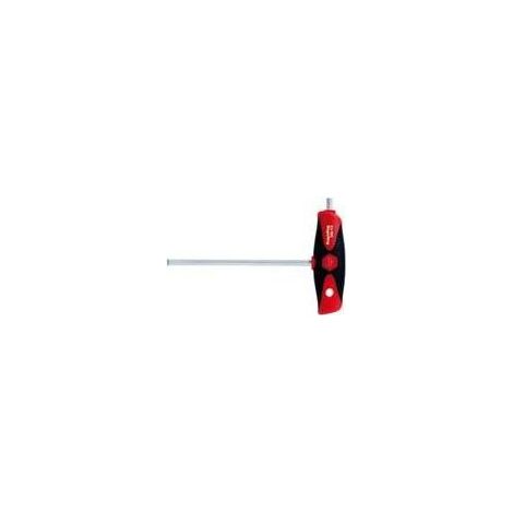 WIHA Chiave a brugola con impugnatura a T ComfortGrip Testa esagonale MagicRing con lama laterale, cromatura opaca (26138) 6 x 150 mm
