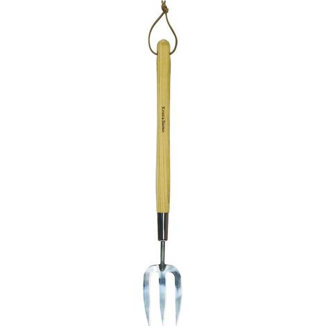 Kent & Stowe Stainless Steel Border Midi Hand Fork Heavy Duty Ash Handle (1/5)