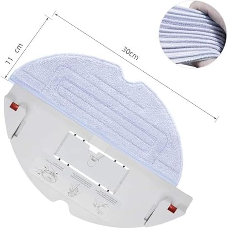 Lot de 6 chiffons de nettoyage en microfibre pour aspirateur robot S8+/S8 Pro/G20
