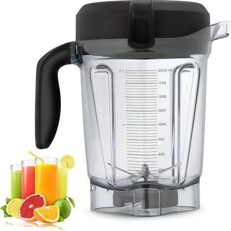 Mixing Cup, 2L Mixing Bowl with Blade Lid and Blade Lock Stainless Steel for Series 750 5300 5200 7500 6300 VM0102 VM0103 VM0197 E310 G/Classic C/Explorian (1/5)