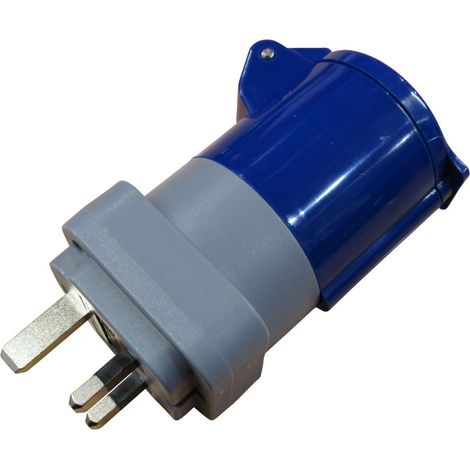 UK Plug to CEE Socket Adapter - Coupler Caravan Camping Site