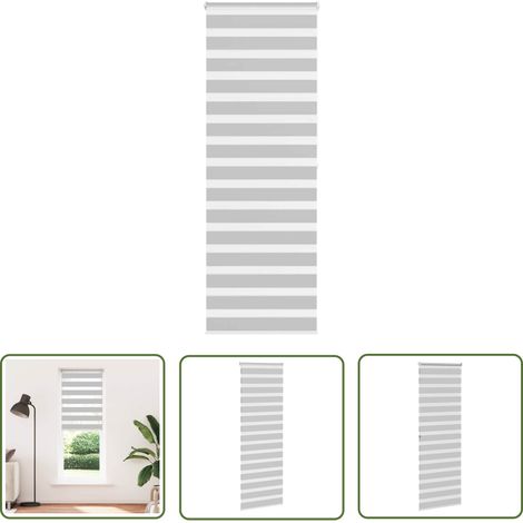 vidaXL Zebrarollo Hellgrau 90x200 cm Stoffbreite 85,9 cm Polyester (1/5)