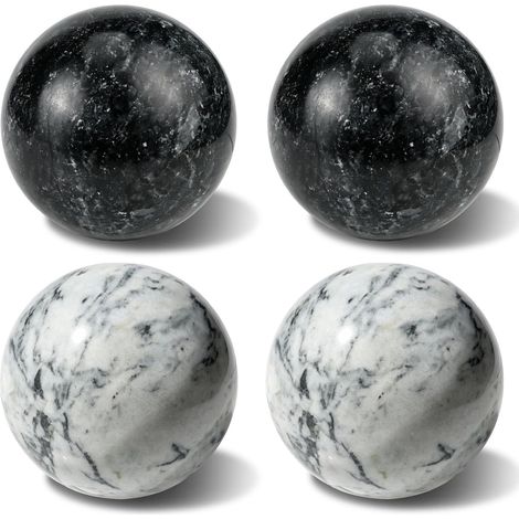 Lot de 4 boules chinoises de santé Qi Gong Boules de Jade Boule  massage Main Jade Boule de massage Stress Stress Ballon de gymnastique(5CM) (1/5)