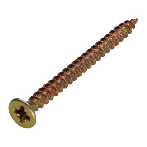 VBA Vis bois agglo Tête fraisée Pozi N°2 4.5X45 Filetage total Bichromaté-1 pièce