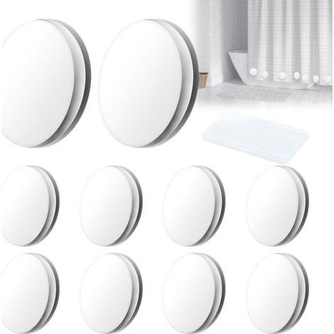 Lntyq 10 Paires Poids de Rideau de Douche, Poids de Rideau magnétiques Ronds, Poids Magnétiques pour Rideaux, Aimants de Rideau de Douche pour Rideaux, Nappes, Rideaux de Douche (1/5)
