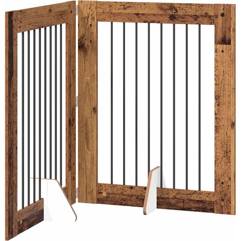 vidaXL Puerta para perros plegable con soportes 2 uds. 160,5 cm (1/2)