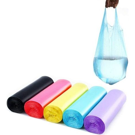 5 Rolls of 100 20L Trash Bags with Handles (1/5)