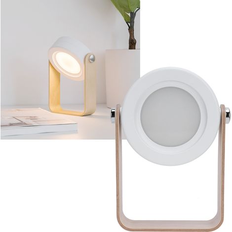 Wiederaufladbare LED-Leselampe mit Touch-Bedienung, dimmbar, tragbar, 360° verstellbarer Winkel, ideal für Schlafzimmer und Nachttisch, weiß (1/5)