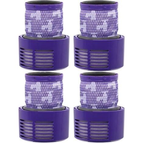 Filtre HEPA pour aspirateurs cycloniques sans fil. Compatible avec les modèles Dyson V10 et SV12. Filtre HEPA de rechange lavable haute densité – lot de 4. (1/3)