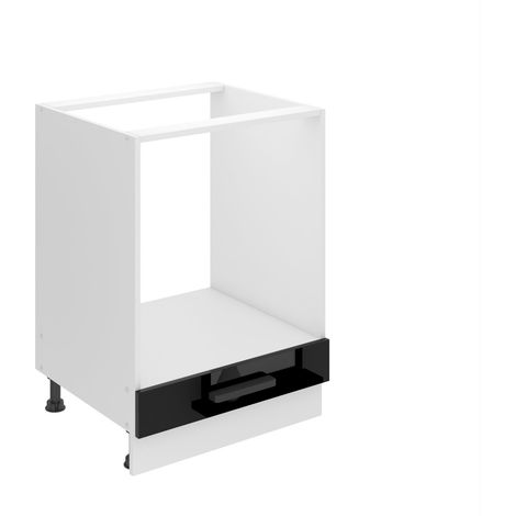 BELINI Meuble Cuisine Bas sans Plan de Travail SDP I Meubles de Cuisine - Taille: 51,6 x 60 x 82 cm I Petit Meuble Cuisine - sans Porte I Couleur : Noir très Brillant